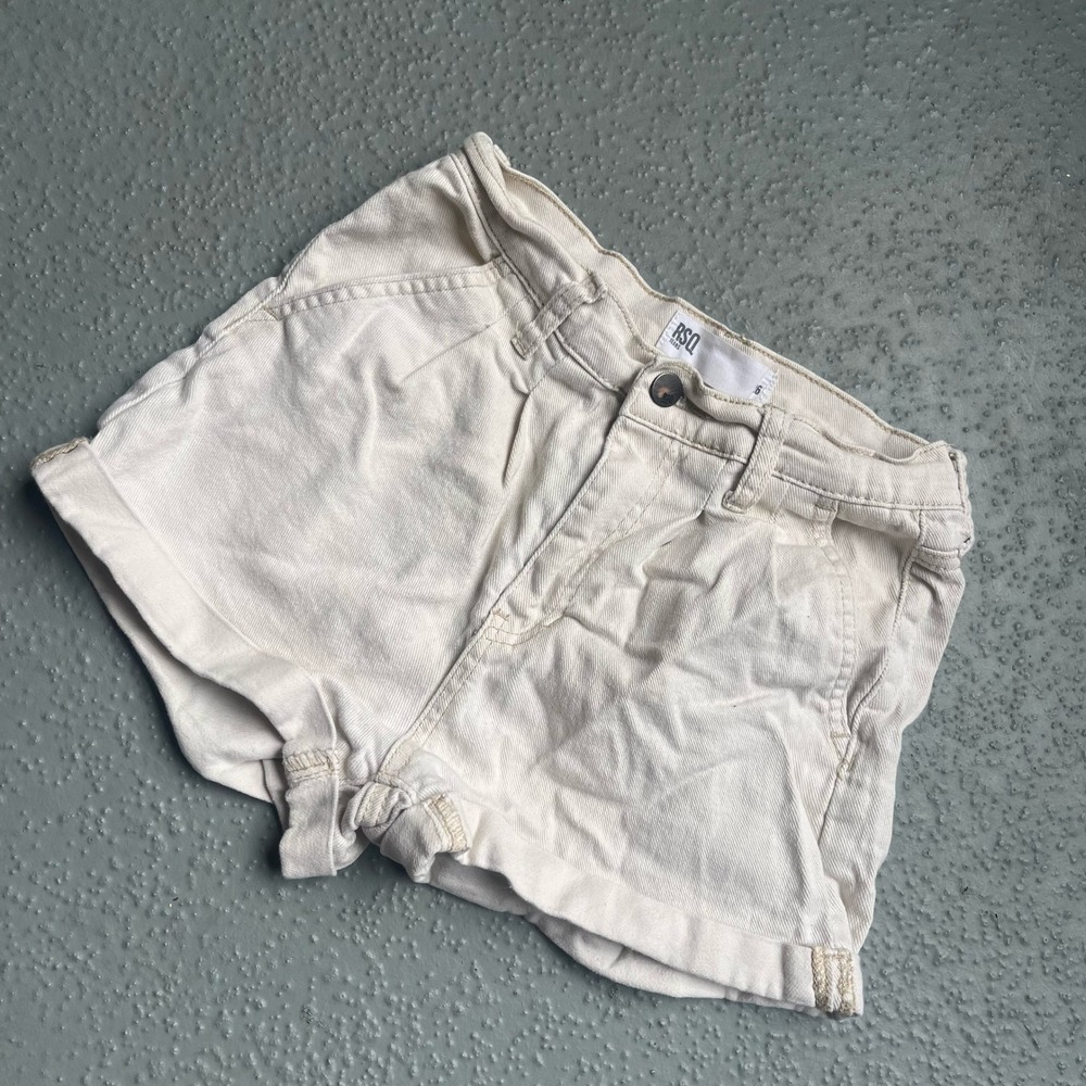 RSQ‎ Denim Shorts Cuffed Hem Casual Everyday Beige Size 26
